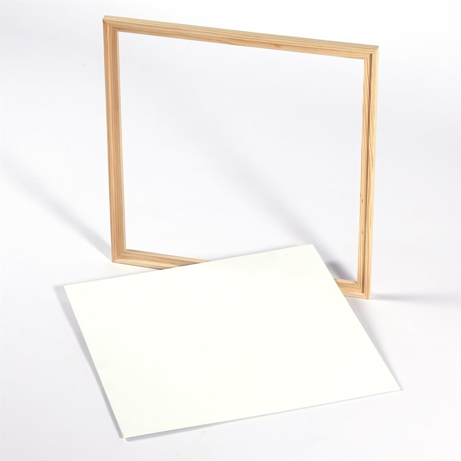 ARTIKUM Set 4 Pannelli Tela Da Dipingere 20x30 Cm - Cotone 280g/m², Con Cornice A Fessura, Pronti All'Uso Per Acrilico E Olio