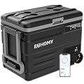 EUHOMY 12 Volt Refrigerator, 59QT(55L) 12V Fridge APP Control, Electric Cooler 12/24V DC 110-240V AC, Car Refrigerator 0?~68?, 12 Volt Cooler for Camping, Trip, Truck, Boating, Outdoor