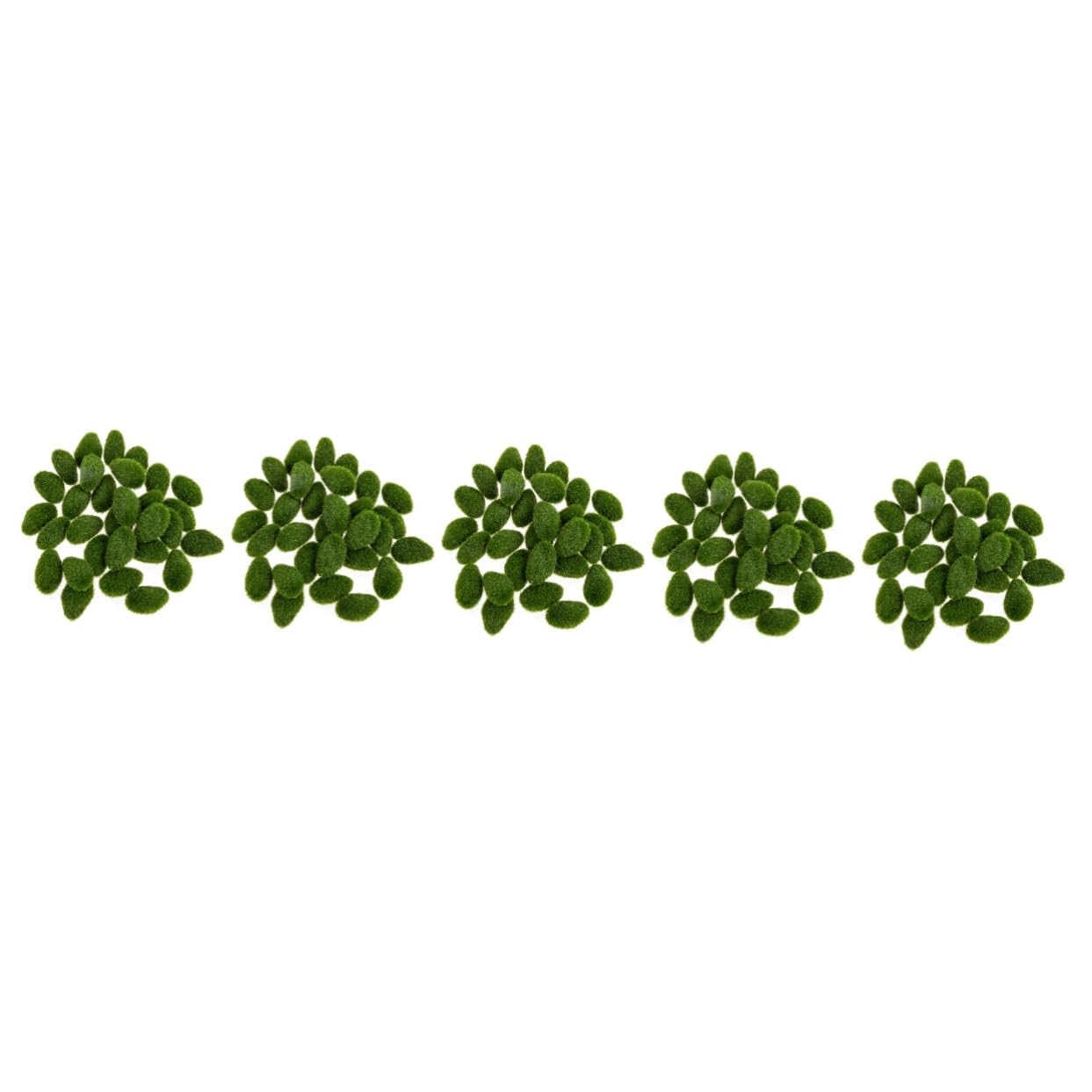 ABOOFAN 5 Juegos De Piedras De Musgo Artificiales Maceteros De Musgo Verdes Piedras Decorativas para Decoración del Hogar 30 Unidades X 5