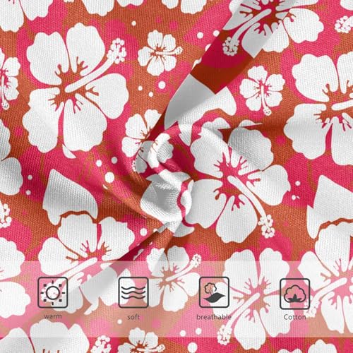 Little Girls' Soft Cotton Underwear Kids Breathable Comfort Hibiscus Red Panties Briefs Toddler3