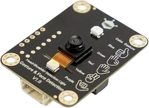 Gravity Offline Edge AI Gesture & Face Detection Sensor   5 Gestures, 10 Faces, 3m Range for Arduino/Raspberry Pi / ESP32