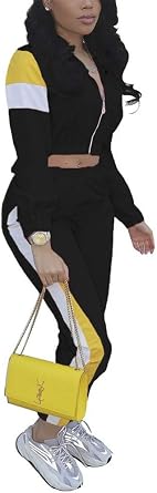 EOSIEDUR Womens Two Piece Outfits Zip Top Jacket and Elastic Waistband Pant Women Sweatsuit Tracksuit Sets