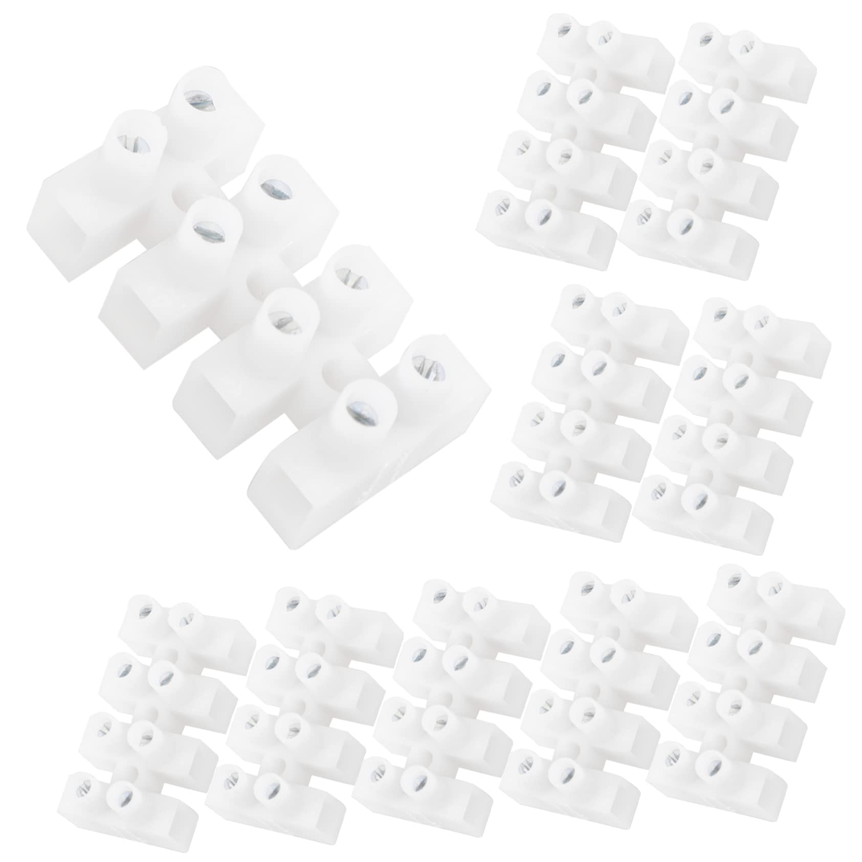 NAMOARLY 10pcs Quick Terminal Quick Connector Speaker Connector Wiring Terminal Connection Quick Connection Terminal Screw Kit White Pa10 Light Strip Manganese Steel Electric Wire