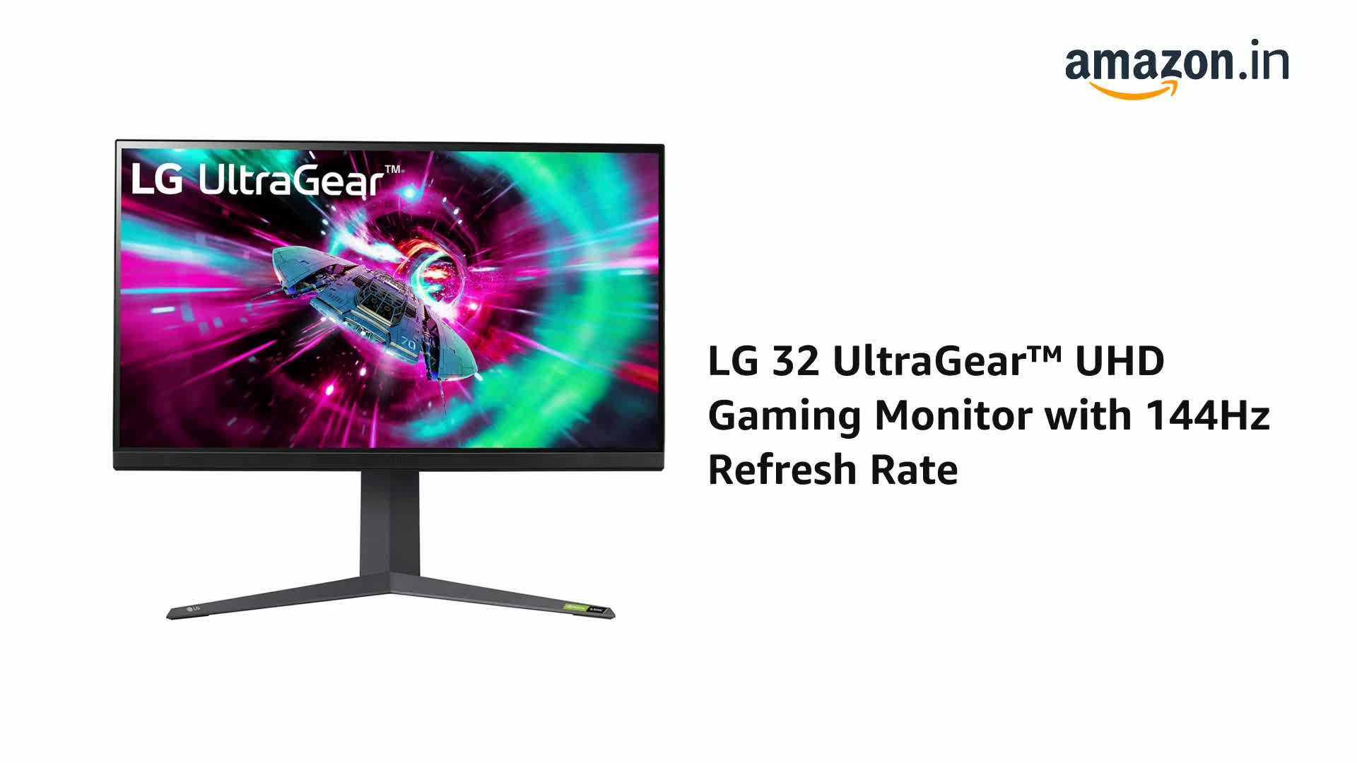 LG 32 Ultragear™ UHD Gaming Monitor with 144Hz Refresh Rate