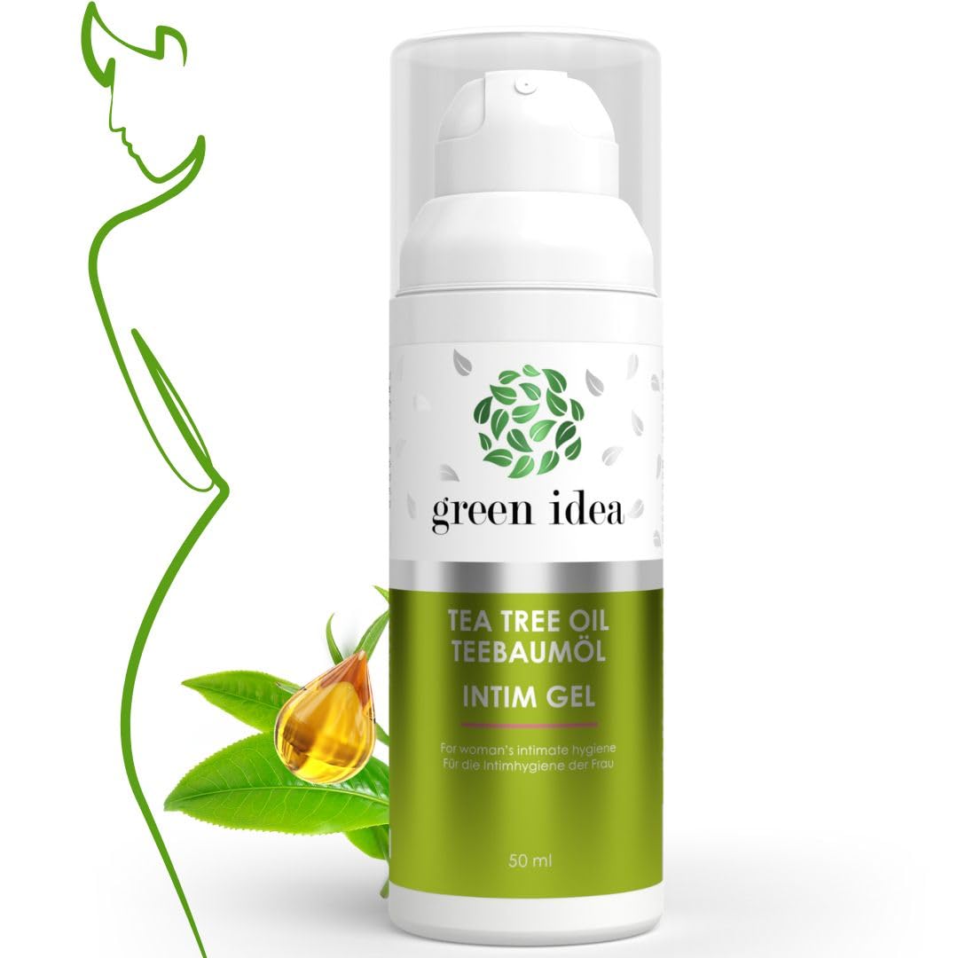 Green idea - Żel intymny dla kobiet z olejkiem z drzewa herbacianego - 100% bez mydła - żel do higieny intymnej - na swędzenie i nieprzyjemny zapach - antybakteryjny - 50 ml