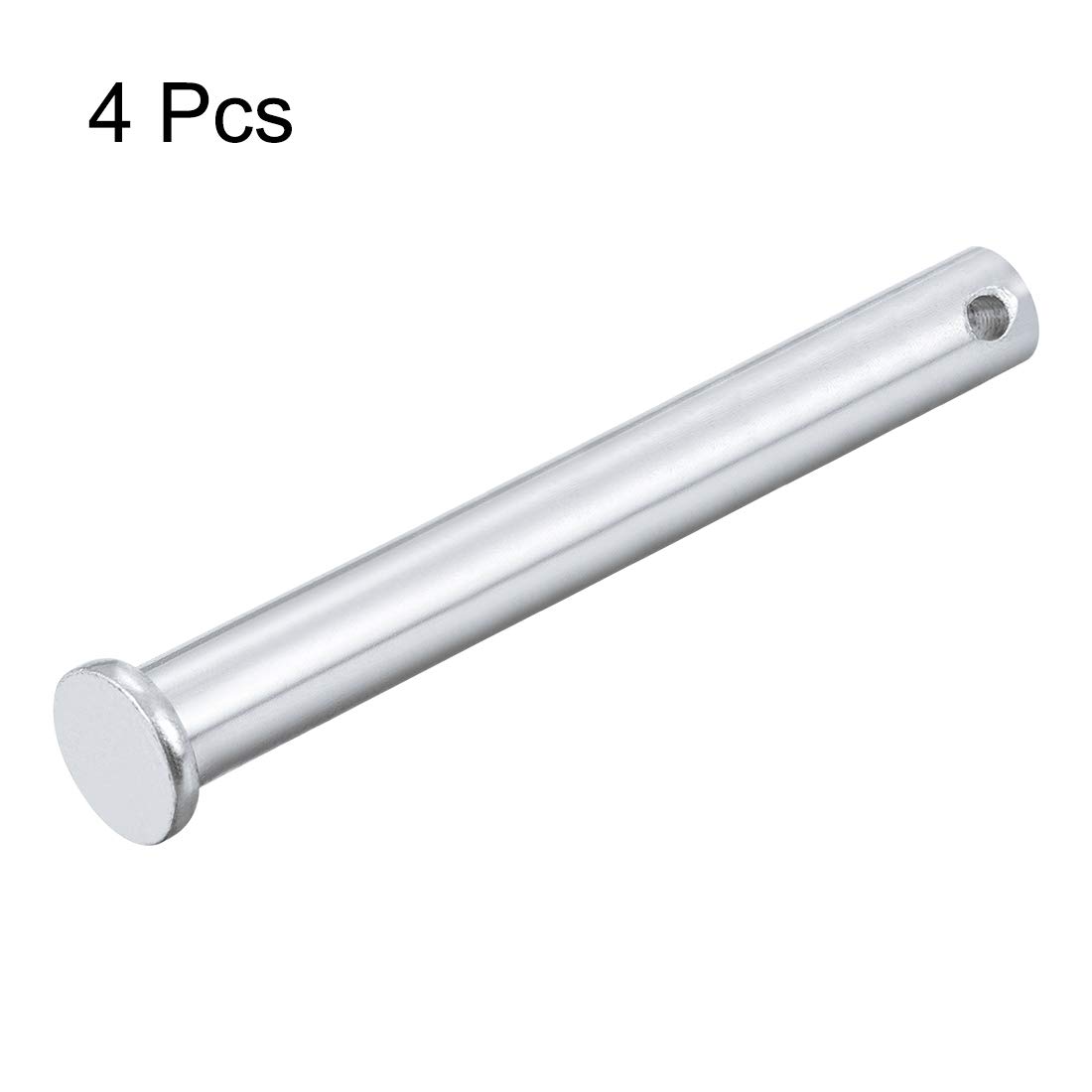 Uxcell Clevis Pins – 10mm X 80mm, Zinc-Plated Steel, Single Hole Flat Head, 4-Pack For Hinge Connections & DIY Projects