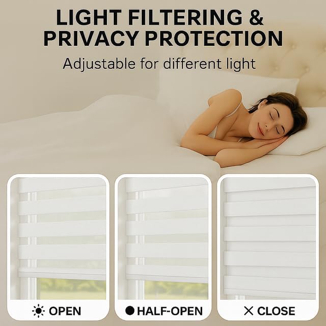 Miniatura 3 de Persianas de cebra de tamaño personalizado para ventanas de interior, filtrado de luz y oscurecimiento de habitación, persianas para ventanas (color