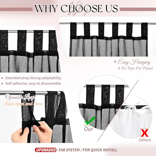 Cortinas de cama negras para marco de cama King matrimonial y cuatro pósteres 6