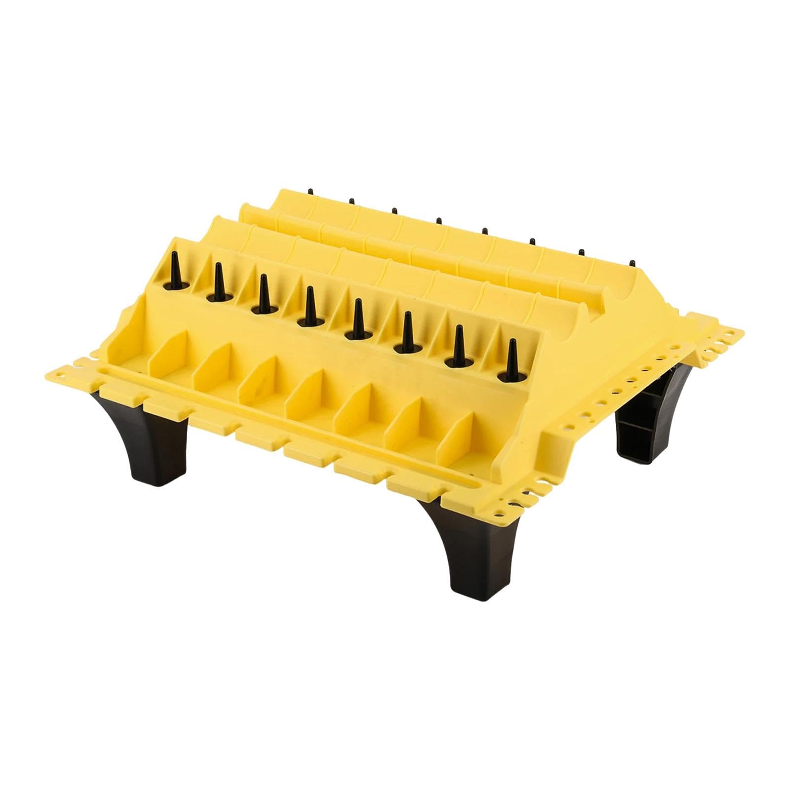 Vassoio di Distribuzione Giallo, Ideale per Professionisti E per La Movimentazione di Componenti di Testate Cilindri per Autoveicoli.