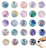 Fridge Magnets, 24 Pcs Marble Refrigerator Magnets for Whiteboard, Magnet for Fridge,Decorative Small Cute Magnets for Locker,Home, Office, Kitchen, Board, School Gift (Elegant Marble-1)