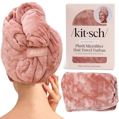 image for Kitsch Plush Microfiber Hair Towel Wrap for Women - Hair Turbans for W