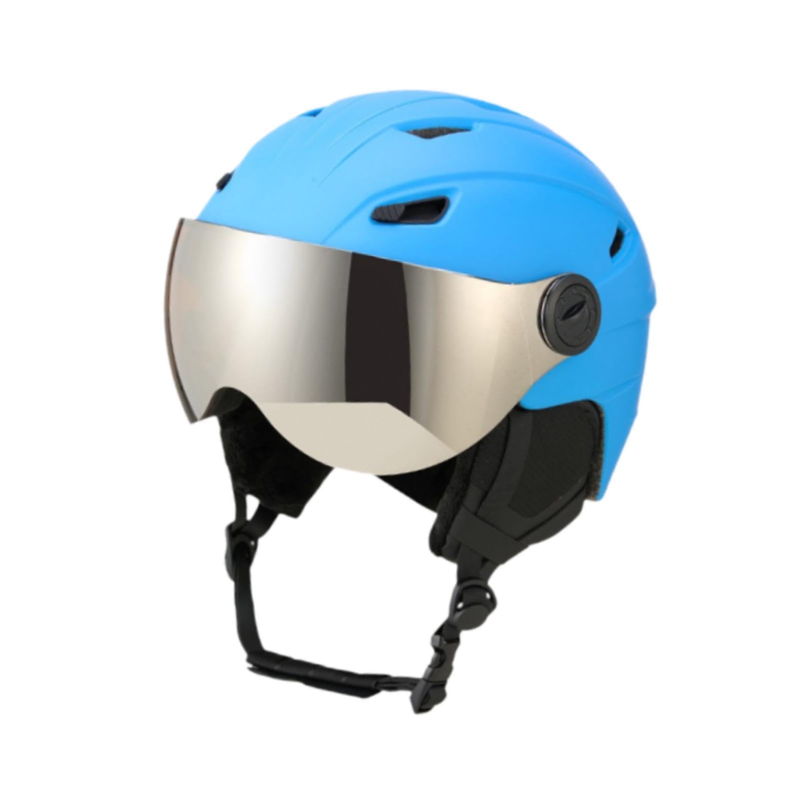 Perfeclan Casco de esquí, Casco para Deportes de Nieve, Gafas de esquí antivaho, cómodo Casco de Snowboard Resistente a Impactos con Visera integrada