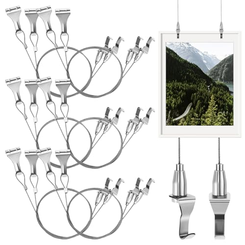 Image of Generic Picture Hanger Set 8 Pieces Wall Hooks Picture Hanging Hardware Exhibition Hooks