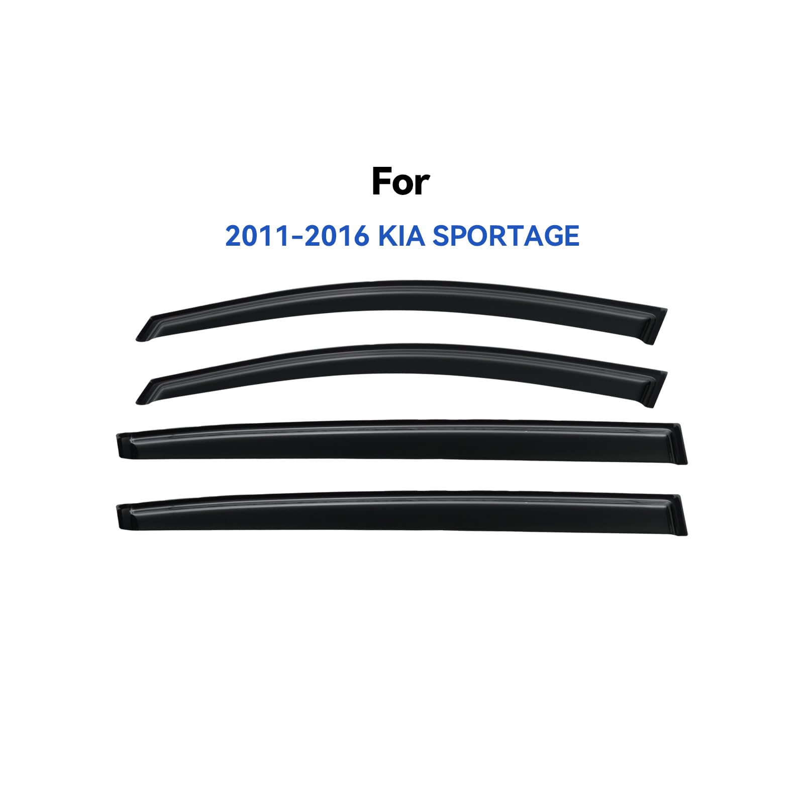 Window Visors Rain Guards for 2011-2016 Kia Sportage, Out-Channel Window Vent Wind Deflectors Visors Shades for 11-16 Sportage