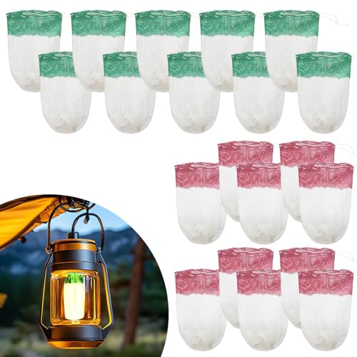 Oruola 20 Stück Glühstrumpf Gaslampe,Glühstrümpfe,Lampendochte Gluehstrumpf,Gaslampenmantel für U-förmige Laternenmäntel zum Wandern,Angeln und Bergsteigen,Gaslampe Camping Gluehstrumpf