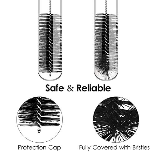 8.2 Inches Nylon Tube Brush Set, Nylon Bottle Cleaning Brush Set, 10 Pieces Variety Pack For Glasses Drinking Straws, Keyboards, Jewelry Cleaning, Antistatic Brushes, Pipe Cleaning Brushes (Set Of 10) #TOP5