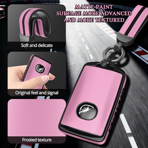 Image of For Mazda Key Fob Cover Accessories, Matte TPU Material, With a Cute Leather Keychain, for 2019-2025 Mazda 3,2020-2026 CX-5, CX-30, CX-9,CX-50