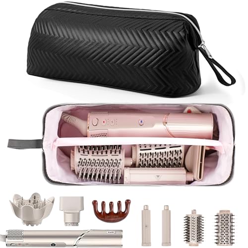 BAGCRAZY Hair Tools Travel Bag for Shark Flexstyle Dyson Airwrap, Portable Dyson Airwrap Travel Case, Waterproof Travel Carrying Case for Shark Hair Air Wrap Revlon Dryer Curling Iron and Attachments