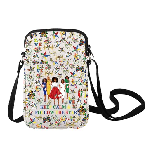 LEVLO Sorority Crossbody Bag Sorority Sister Gift Keep Calm And Follow The Star Shoulder Bag Sisterhood Merch