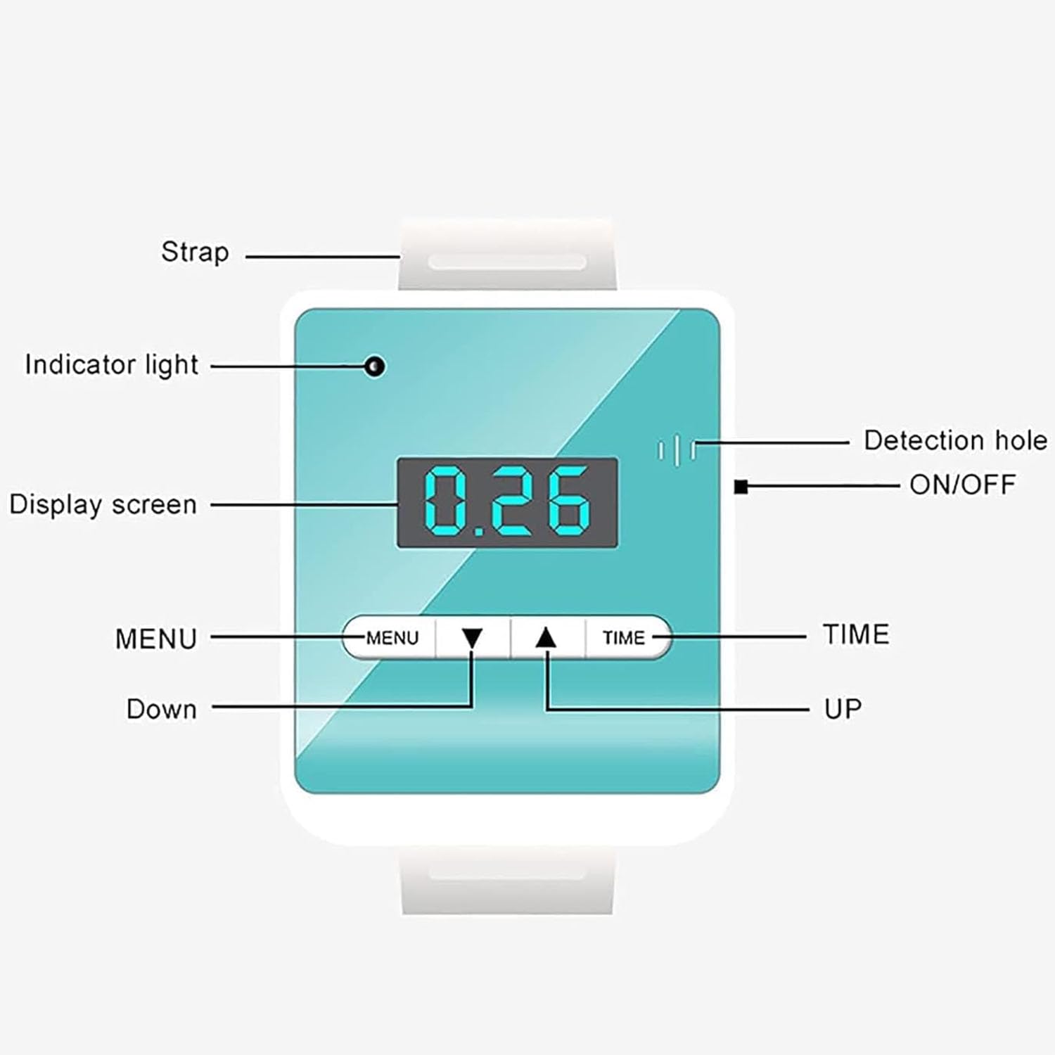 Inteligentna Opaska Na Nadgarstek Przeciw Chrapaniu, Urządzenie Przeciw Chrapaniu, Zegarek Redukujący Chrapanie Z Wyświetlaczem LCD, 9 Ustawień Recept I Automatyczną Funkcją Pamięci