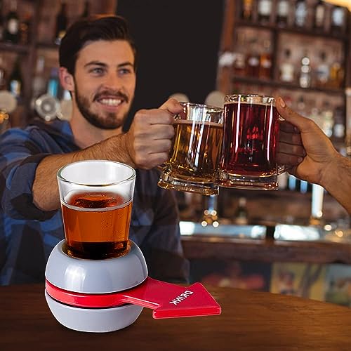 Image of Go Hooked Spin the Shot Drinking Game for Bachelor Party, Friends & Family Nights | Fun with Spinner & Glass | Drinking Roulette Adult Party Supplies