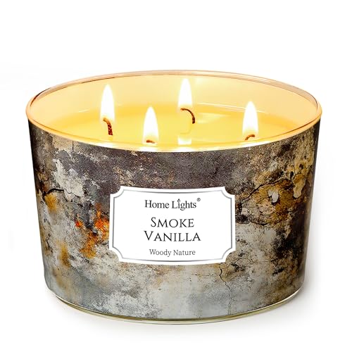HomeLights Large jar Candle | 4-Wick Long-Lasting Scented Candles, 18oz