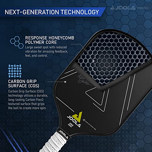 Image of JOOLA Ben Johns Hyperion CGS 14mm Pickleball Paddle - Textured Carbon Grip Surface Technology for Spin & Control with Added Power - Polypropylene Honeycomb Core Pickleball Racket