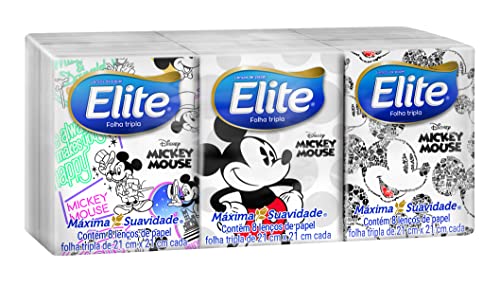 Lenço De Papel Folha Tripla Elite Disney 6 Pacotes Com 8 Fls Cada