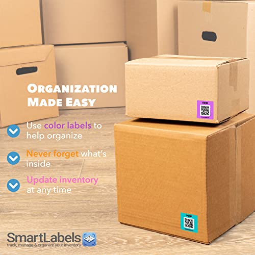 Qr Code Smart Labels | Color Coded Scannable Stickers For Storage Bins, Moving Containers & Organization | Pack And Track Inventory On Ios & Android App | Pack Of 48 (Modern) #TOP3