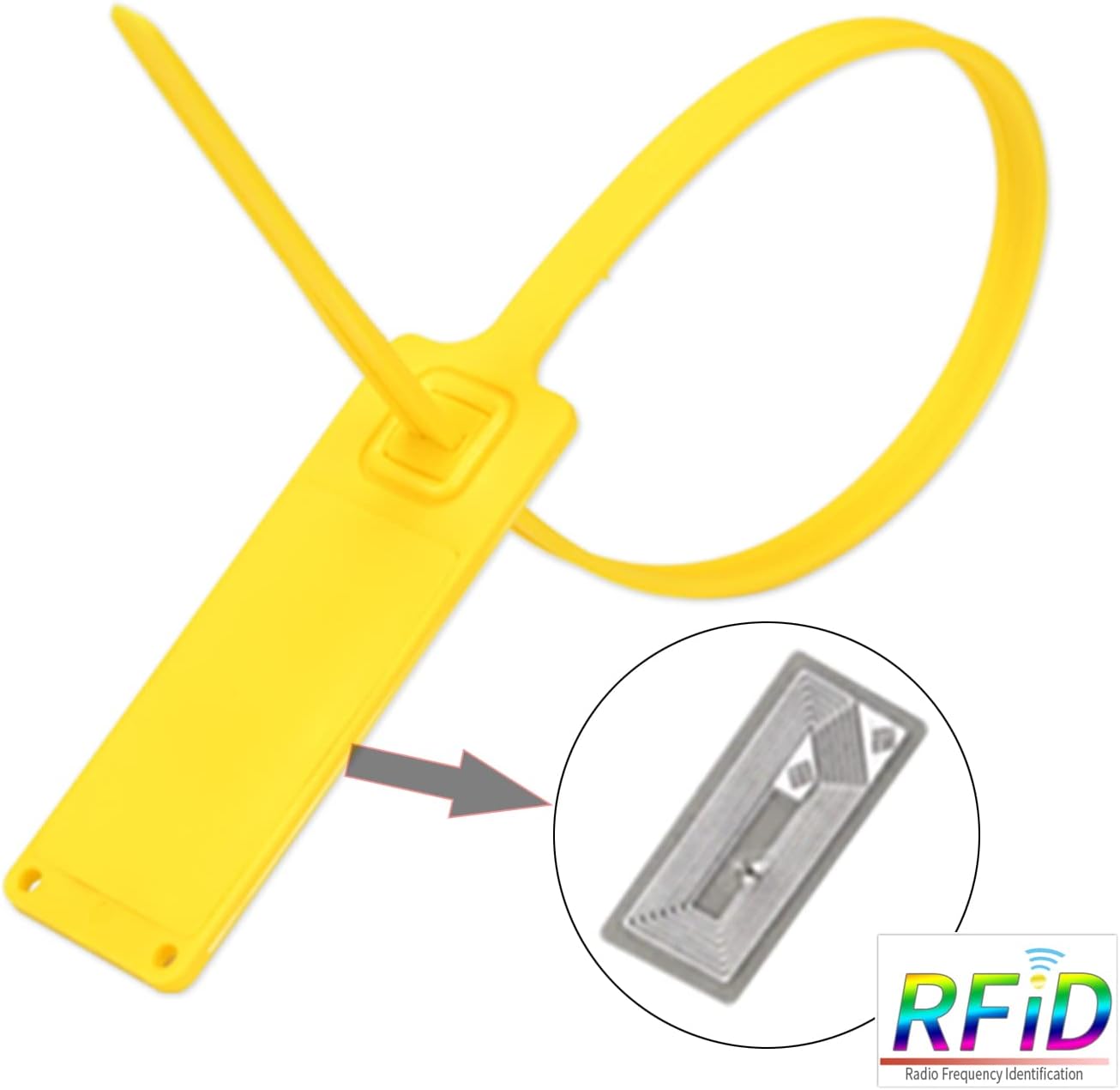 High Security UHF RFID Plastic Seal Tags Pull Tight Numbered Plastic Security Seals RFID Anti Tamper Truck Seal Trail Shipping Self-Locking Tags for Warehouse and Logistics 100 PCS - Image 4