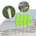 kowaku 4 Pieces Fishing Rod Holders Rack Stands Portable Detachable Tools PVC Lightweight Fishing Pole Holders Support for Beach Sea , Green