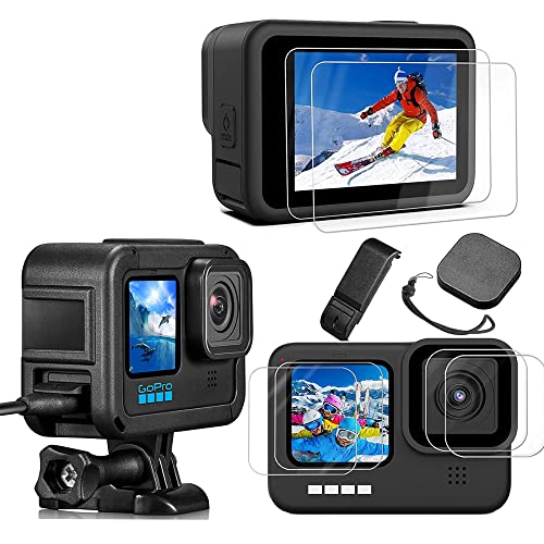 Protection écran Hero 9 et coques de batterie et anti-chute pour GoPro 10