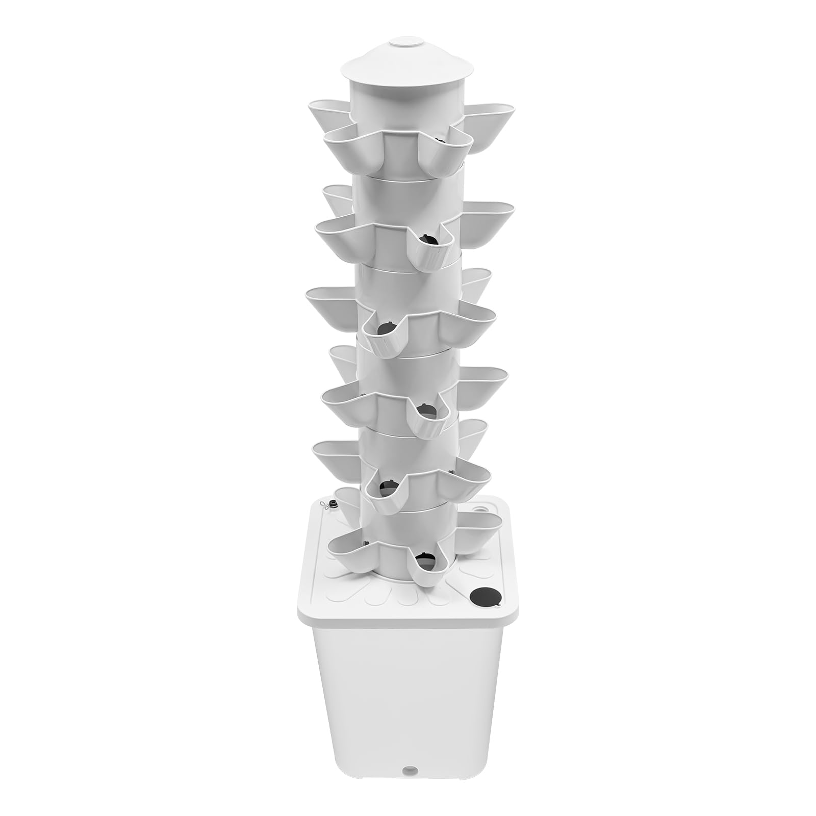 Sistema de cultivo hidropónico con LED de 6 capas, 30 agujeros para plantar, para interior automático, kit de cultivo vertical con bomba e indicador de nivel de agua, para verduras y balcas