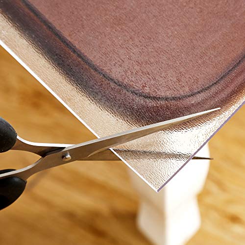 Necaux Custom Multi-Size 1.5Mm Thick Clear Pvc Table Cover Protector - 24 X 36 Inch Rectangular Plastic Tablecloth Desk Pad thumb #7