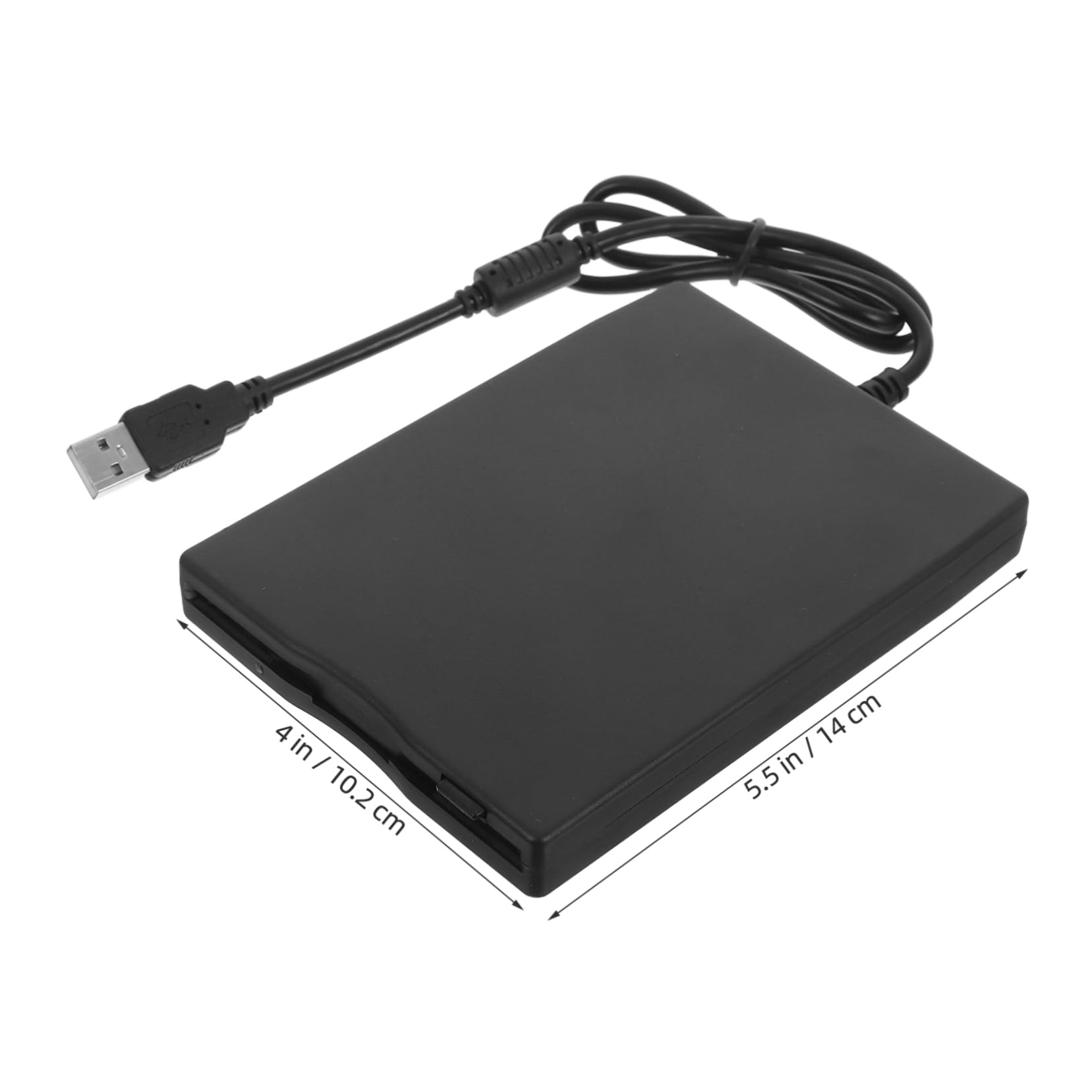 VILLCASE Lecteur de Disquettes Externe USB Noir en Abs, Portable et Plug and Play, Compatible PC et Ordinateur Portable pour Lire et Transférer Données de Disquettes 3,5 Pouces