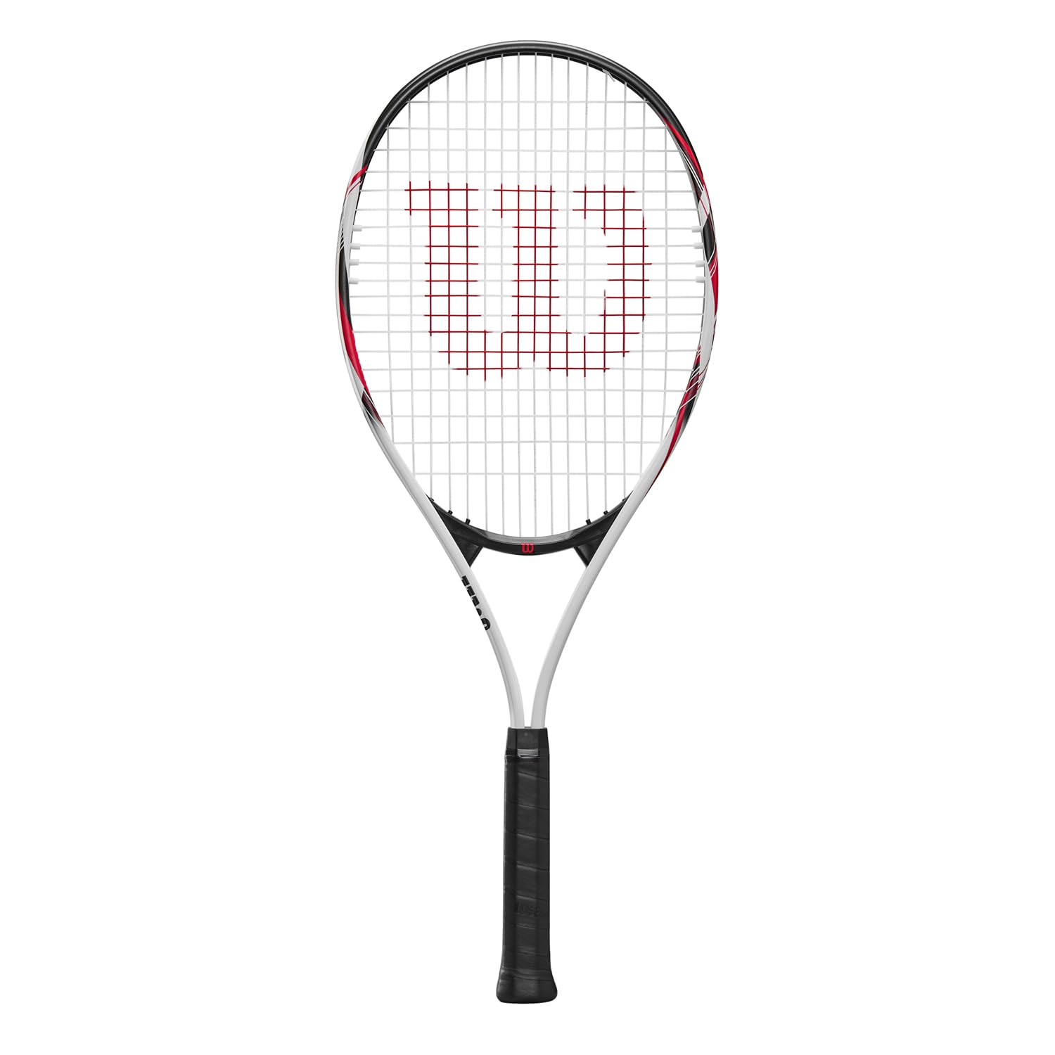 Wilson Racchetta da Tennis Fusion XL, Oversize per Principianti, Con Tecnologia V-Matrix, Bianco/Nero, Grip 3