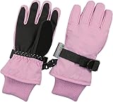 Zelda Matilda Guantes de invierno impermeables para niñas y niños, 6-8 años)