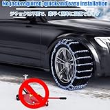 HUFIREHU Winter Tire Chains, Ice Chains For Tires, Portable Reusable Universal Emergency Tire Traction Chain For Passenger Car, Pickup Trucks And Suv - Set Of 2(275/55R20) - Image 6