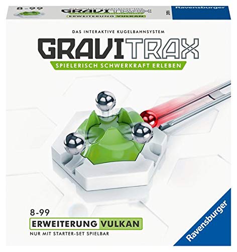Ravensburger GraviTrax Erweiterung Vulkan - Ideales Zubehör für spektakuläre Kugelbahnen, Konstruktionsspielzeug für Kinder ab 8 Jahren