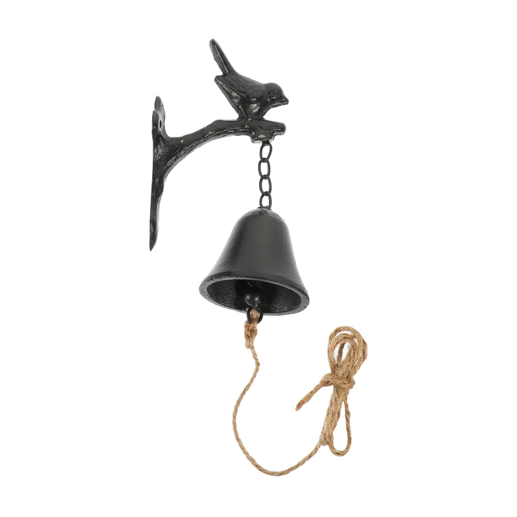 Carillon Éolien Oiseau en Fer Noir, Décoration Extérieure Maison