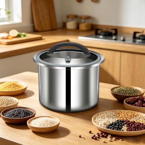 Grain Storage Bin Airtight Stainless Steel Flour Bucket - Image 3