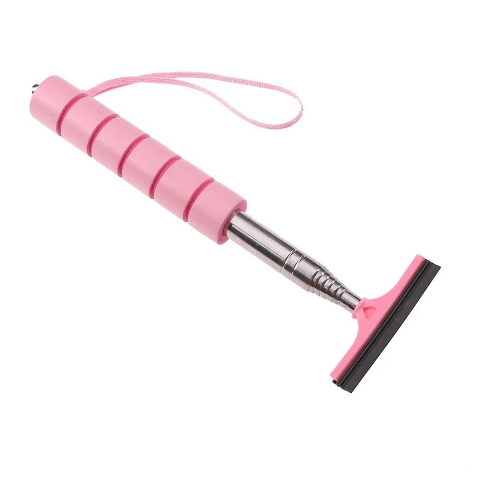 Car rearview mirror wipers Car Rearview Mirror Wiper Stainless Steel Telescopic Retractable(Pink)