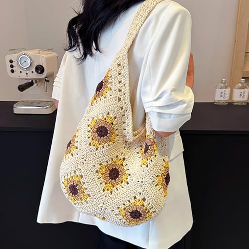 Hand-woven Soft Large Straw Shoulder Bag Retro Boho Tote Bags Summer Beach Bag Rattan Handbag2