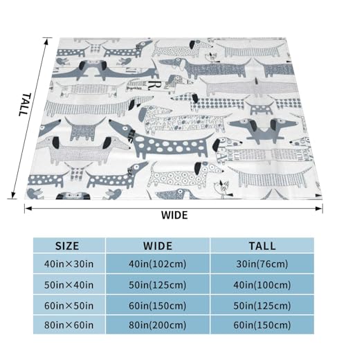 Couverture en flanelle pour camping et voyage - Plaid teckel doux de canapé