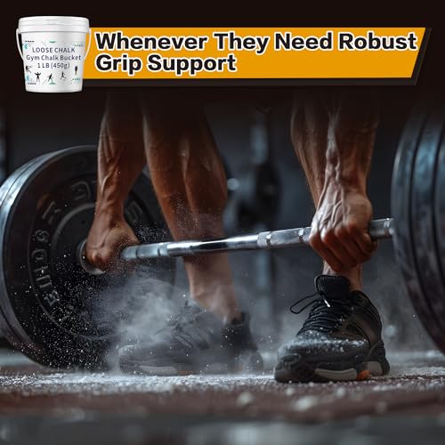 Cosbur 1 LB Loose Gym Chalk Bucket - Premium Powder Chalk with Empty Chalk Bag & Spoon, Multi-Purpose for Weightlifting, Gymnastics, and Workouts - Thumbnail 4