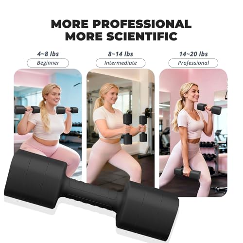 Image of Ragebby Adjustable Dumbbell Set of 2, Weights for Men and Women at Home, Anti-slip Handle, 3 in 1 Free Weights Dumbbells Set, 2lb /3lb /5lb /10lb /15lb /20lb for Pilates, Yoga, Strength Training