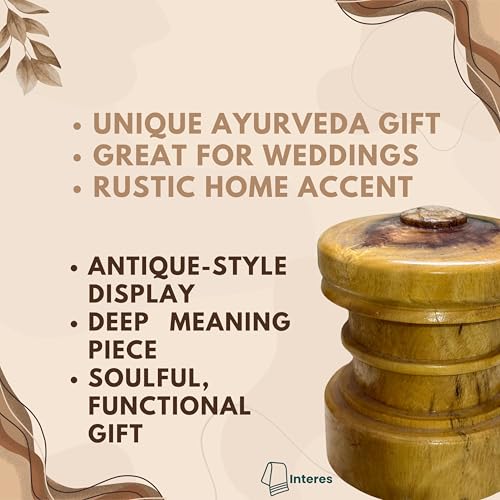 Image of InteRES Dhichaniyu - Traditional Kathiyawadi Wooden Eating Support | A Legacy of Gujarat's Dining Rituals | Inspired by Ayurveda | Unique Wooden Gift for Ayurveda & Culture Lover | Knee Support