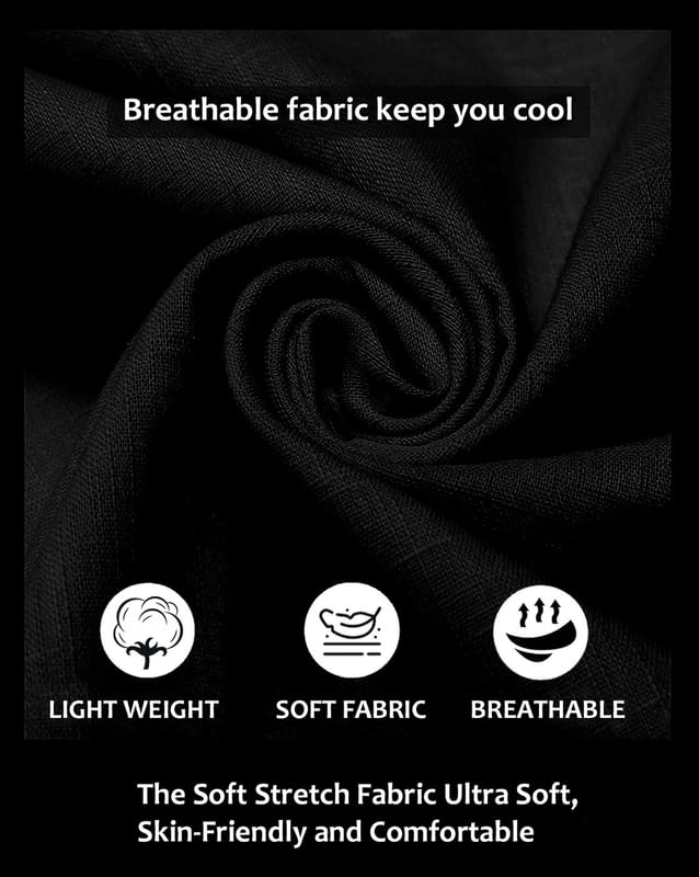 Image of FINIVO FASHION Men's Cotton Blend Short Kurta Shirt | Casual Ethnic Wear with Roll-Up Sleeves & Mandarin Collar | Comfortable Fit Tunic for Festive, & Summer Outings
