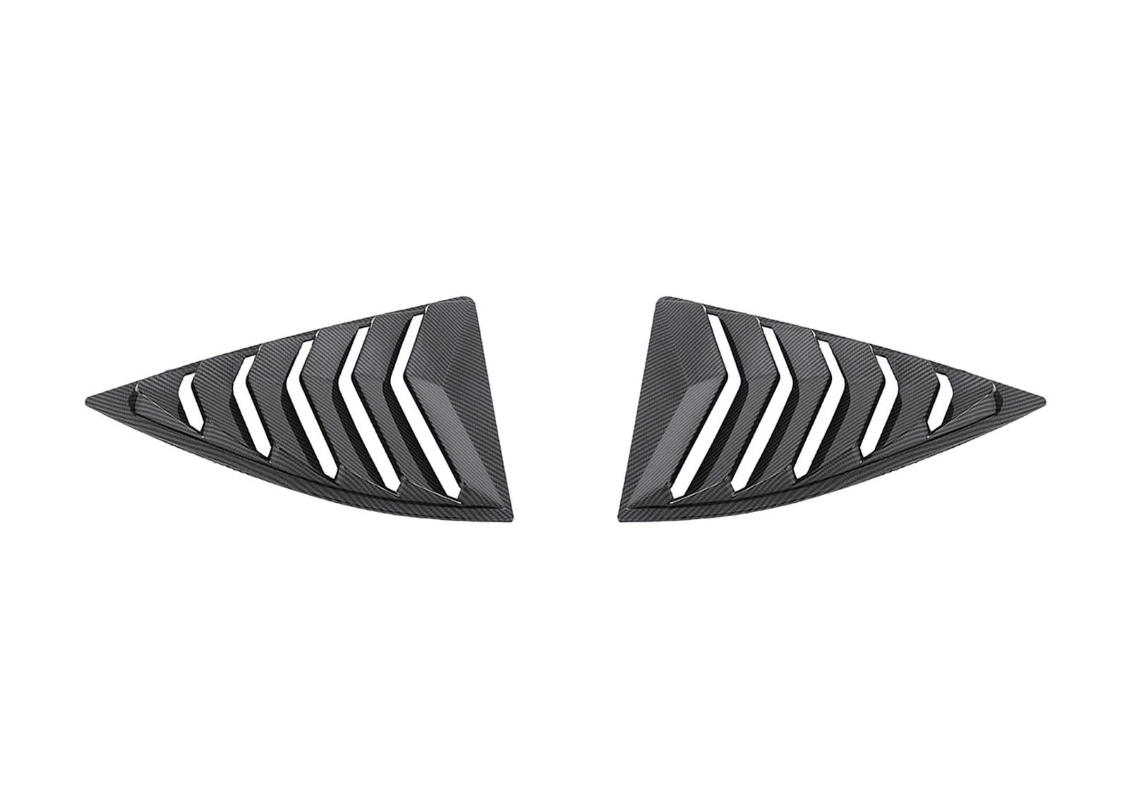 Quarter Window Louver Cover Compatible with Chevrolet Camaro 2008-2015 Rear Window Louvers Carbon Fiber Car Styling Exterior Accessories ABS(Carbon Fiber Look)