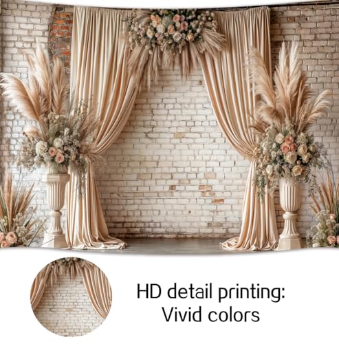 Fondo Fotográfico Boho Floral 7x5ft Vintage miniatura 5